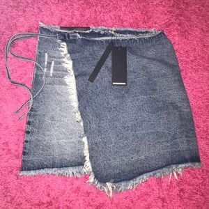 Wrap-around Jean Skirt